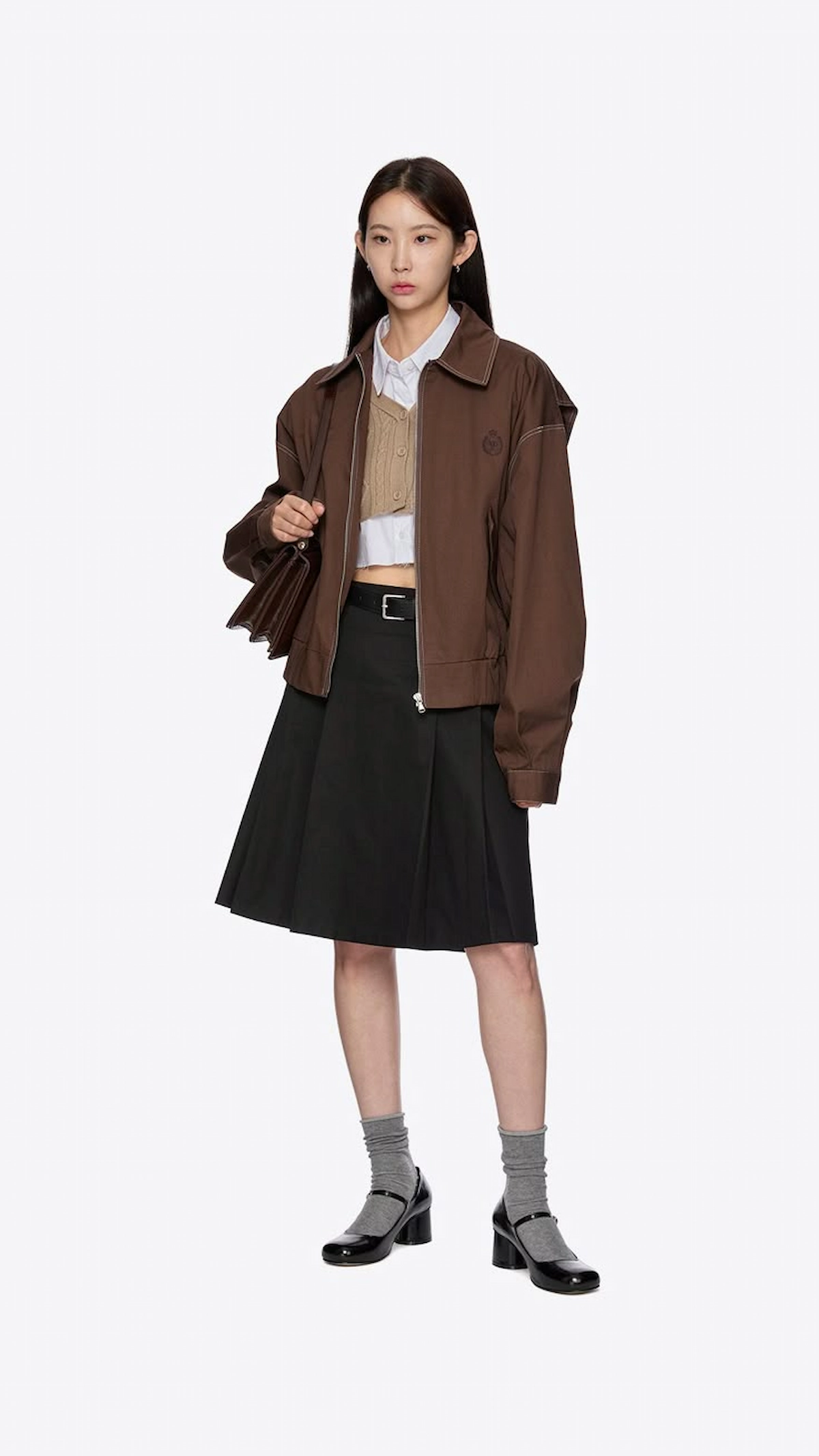 Midi Skirt dan Oversized Jaket