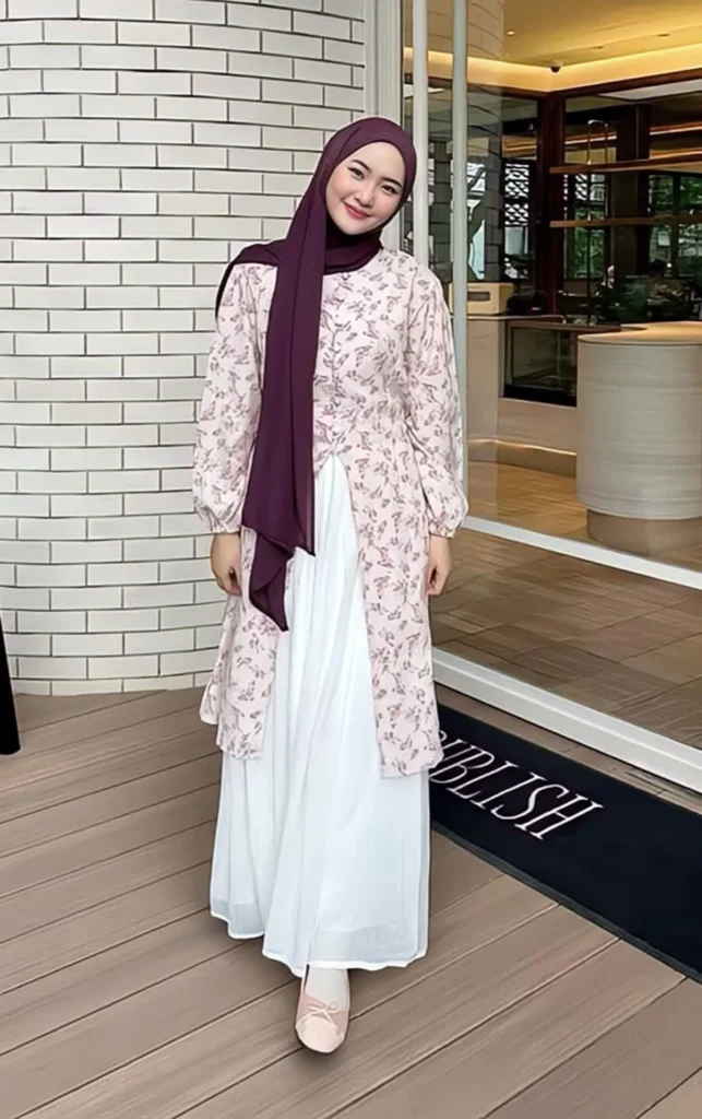 Dress A-Line dengan Detail Puff Sleeve merupakan Model Baju Lebaran 2026