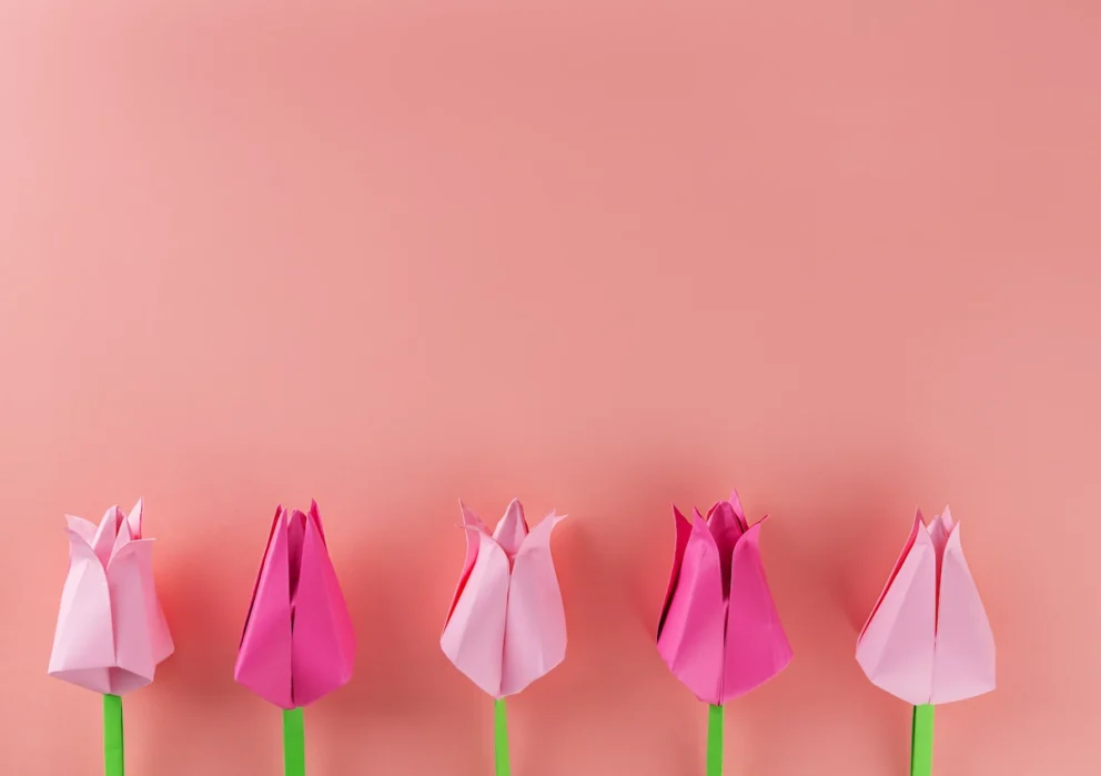 cara membuat bunga dari kertas origami