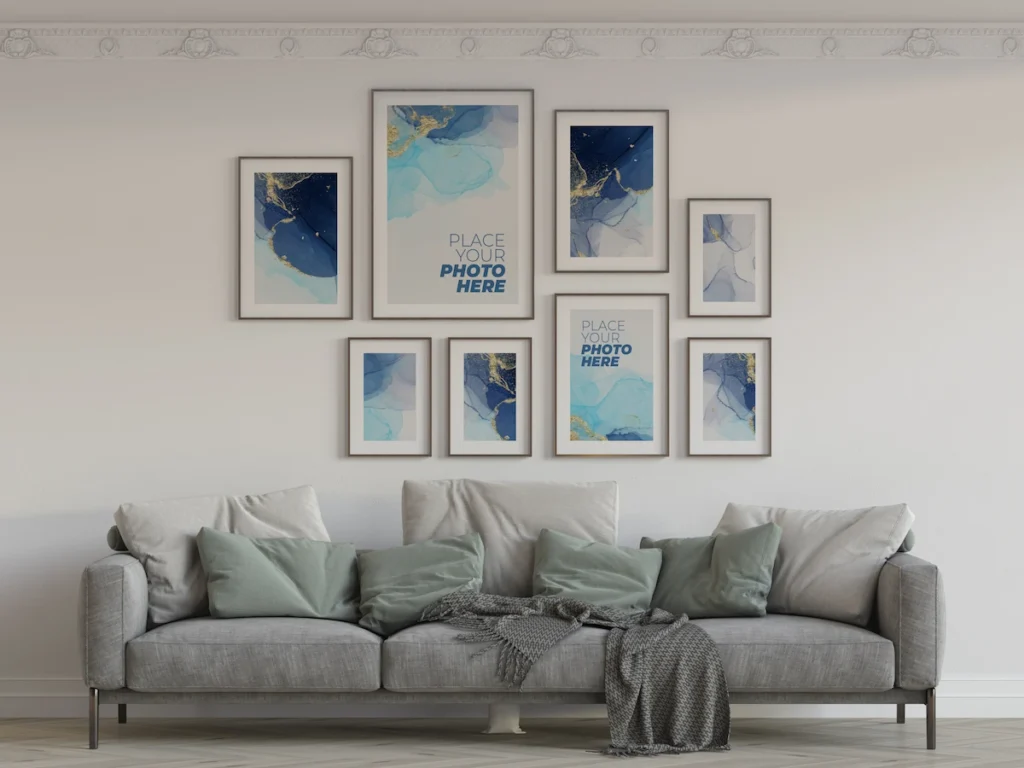 cara menata foto di dinding ruang tamu