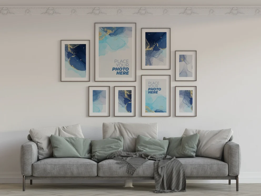 cara menata foto di dinding ruang tamu